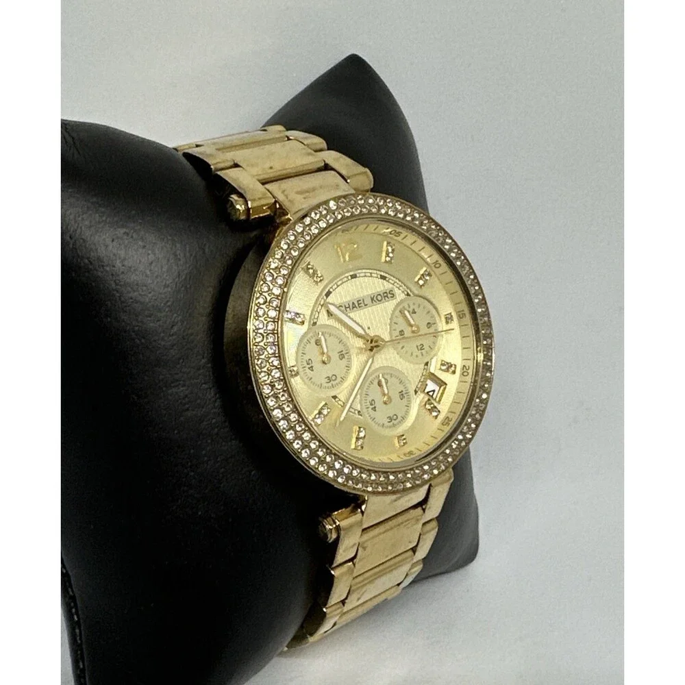Michael Kors Parker MK5354 Women Gold Stainless Steel Analog Quartz Watch HME551